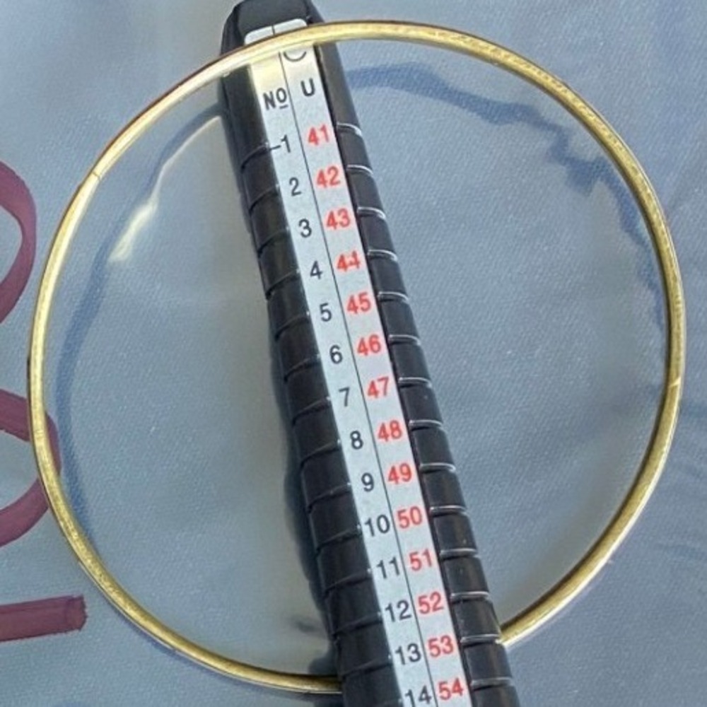 Gold Tone Thin Bangle Bracelet Hoop Round Hoop‎ Accessory Women